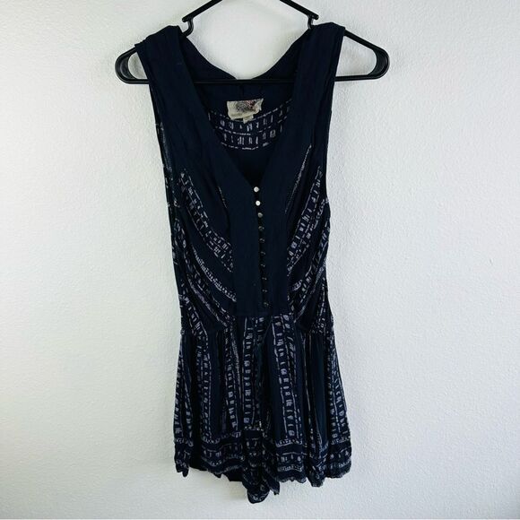 Ecote Navy Tribal Print Romper Size XS - Picture 1 of 4